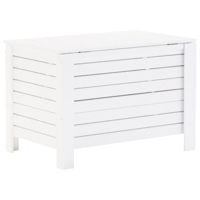 vidaXL Förvaringslåda med lock RANA vit 100x49x54 cm massiv furu