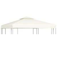 vidaXL Paviljongtak 310 g/m² 3 x 3 m gräddvit