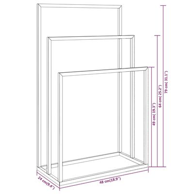 vidaXL Fristående handdukshängare vit 48x24x79 cm järn