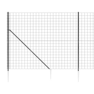 vidaXL Stängsel med markspett antracit 1,8x25 m