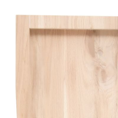 vidaXL Bänkskiva för badrum 140x60x(2-4) cm obehandlat massivt trä