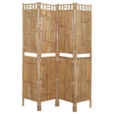 vidaXL Rumsavdelare 4 paneler bambu 160x180 cm