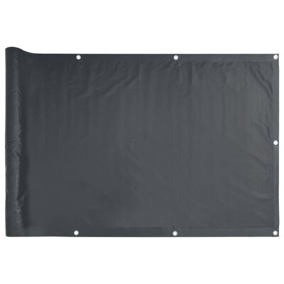 vidaXL Insynsskydd för balkong antracit 1000x120 cm PVC