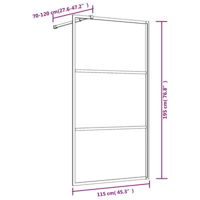 vidaXL Duschvägg med klart ESG-glas röd 115x195 cm