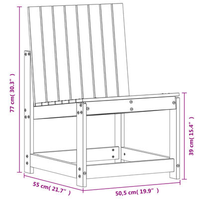 vidaXL Trädgårdsstol 50,5x55x77 cm massiv douglasträ