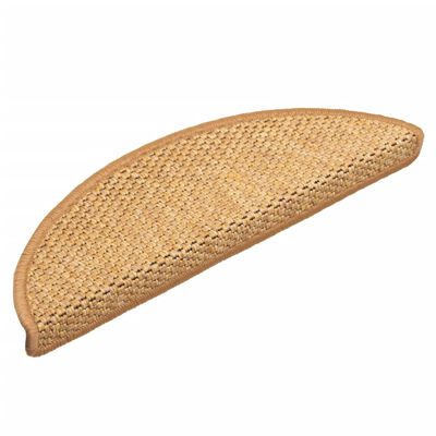 vidaXL Trappstegsmattor självhäftande sisal 15 st 56x17x3 cm sisal