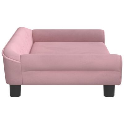 vidaXL Barnsoffa rosa 100x50x26 cm sammet