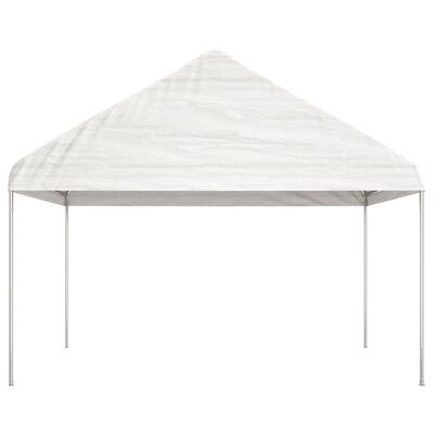 vidaXL Paviljong med tak vit 13,38x4,08x3,22 m polyeten