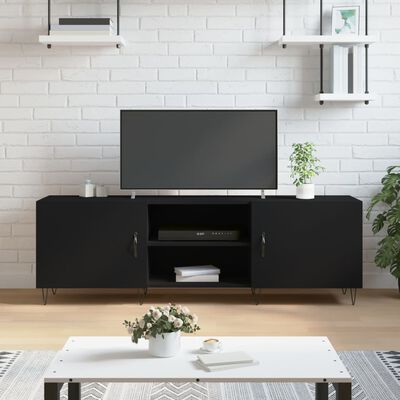 vidaXL Tv-bänk svart 150x30x50 cm konstruerat trä