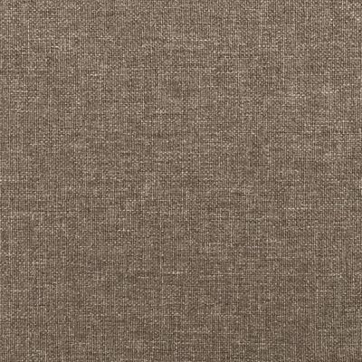 vidaXL Sänggavel med kanter taupe 103x23x118/128 cm tyg