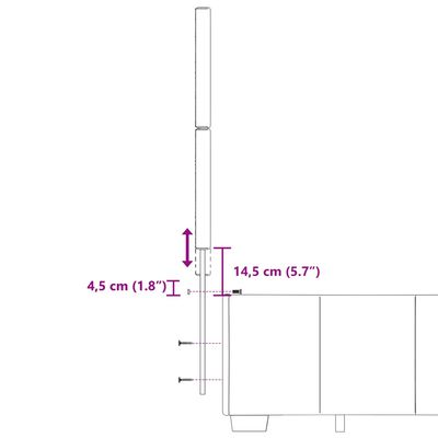 vidaXL Ramsäng med madrass mörkbrun 200x200 cm tyg