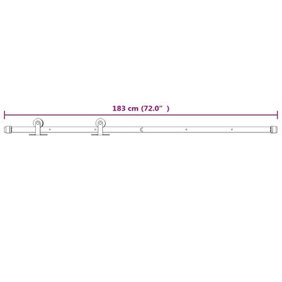 vidaXL Skjutdörr med beslag 90x210 cm massiv furu