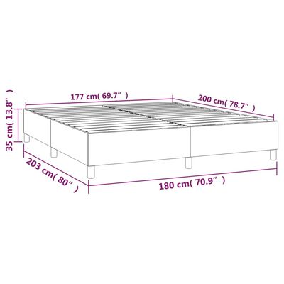 vidaXL Sängram vit 180x200 cm konstläder