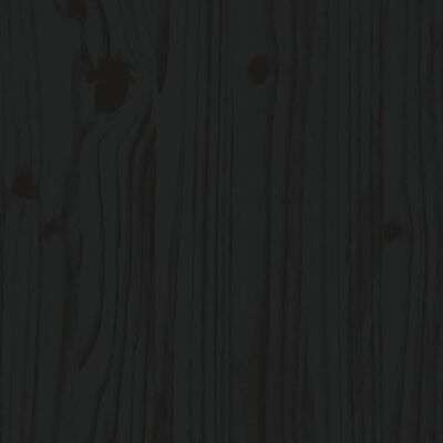 vidaXL Sänggavel svart 140,5x4x100 cm massiv furu