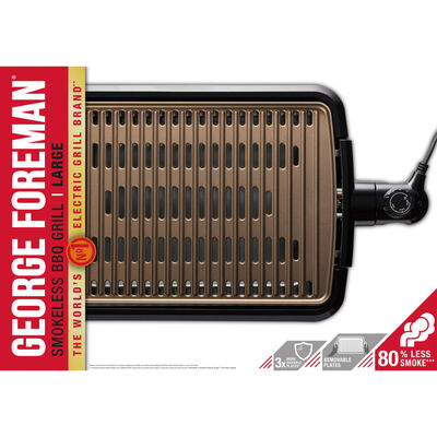 GEORGE FOREMAN Grill rökfri L koppar