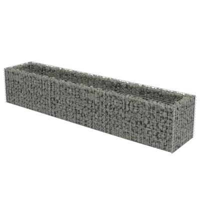 vidaXL Planteringsgabion upphöjd galvaniserat stål 270x50x50 cm