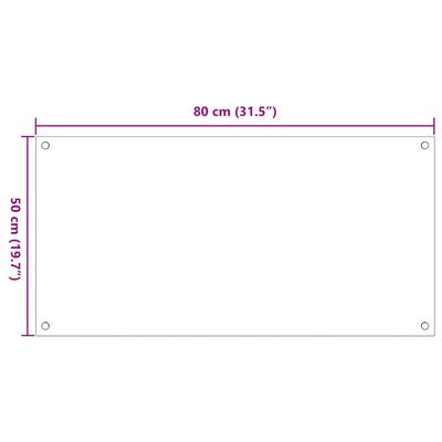 vidaXL Stänkskydd 2 st transparent 80x50 cm härdat glas