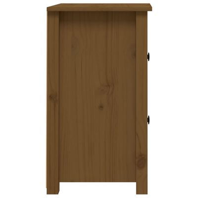 vidaXL Sängbord 2 st honungsbrun 40x35x61,5 cm massiv furu