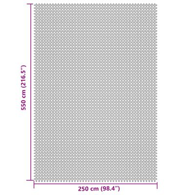 vidaXL Campingmatta ljusgrå 5,5x2,5 m