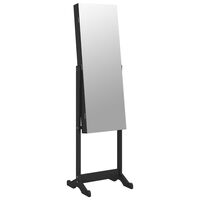 vidaXL Spegelskåp svart fristående 42x38x152 cm