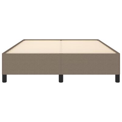 vidaXL Sängram utan madrass taupe 140x190 cm tyg