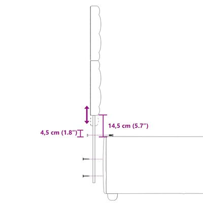 vidaXL Ramsäng med madrass svart 100x200 cm tyg