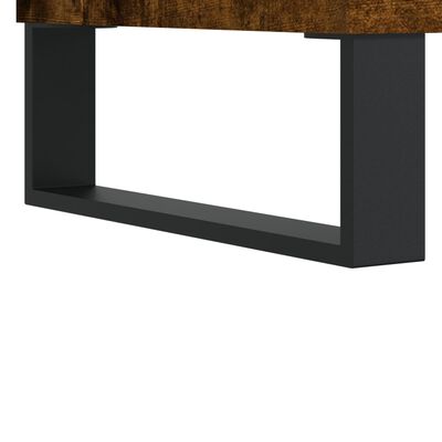 vidaXL Sängbord 2 st rökfärgad ek 40x30x50 cm konstruerat trä