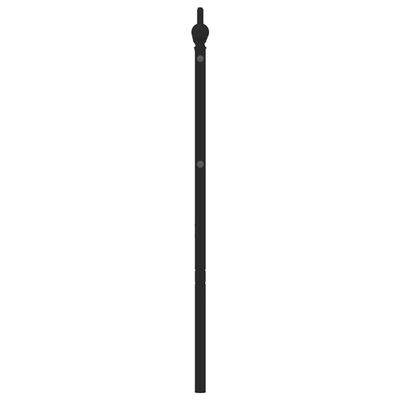 vidaXL Huvudgavel metall svart 180 cm