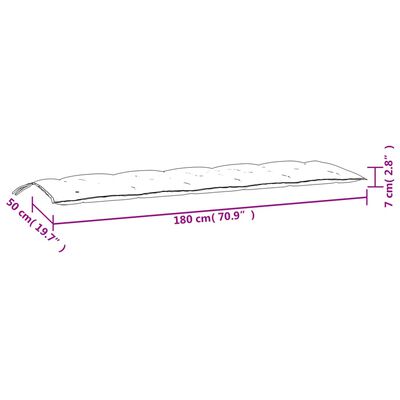 vidaXL Bänkdynor för trädgården 2st röd 180x50x7cm oxfordtyg