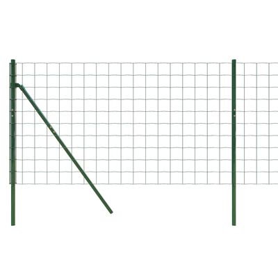 vidaXL Stängsel grön 1,1x10 m galvaniserat stål