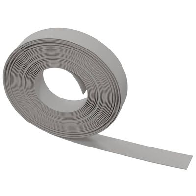 vidaXL Rabattkant grå 2 st 10 m 10 cm polyeten