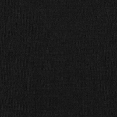 vidaXL Ramsäng med madrass & LED svart 140x190 cm tyg