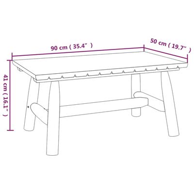 vidaXL Loungegrupp 3 delar massivt granträ