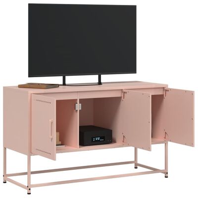 vidaXL TV-skåp rosa 100,5x39x60,5 cm stål