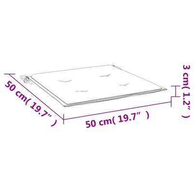 vidaXL Stolsdynor 4 st flerfärgad 50x50x3 cm tyg