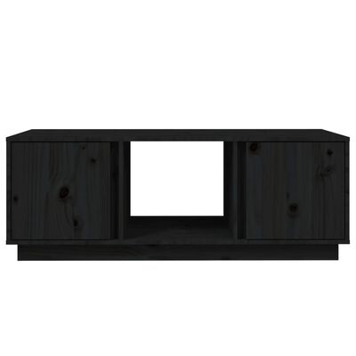 vidaXL Soffbord svart 110x50x40 cm massiv furu