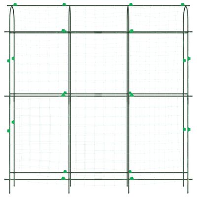 vidaXL Trädgårdsspaljé för klätterväxter U-formad 181x31x182,5 cm stål