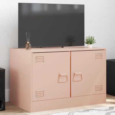 vidaXL TV-skåp rosa 67x39x44 cm stål