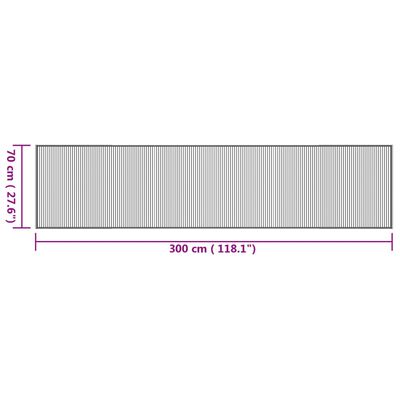 vidaXL Matta rektangulär naturlig 70x300 cm bambu