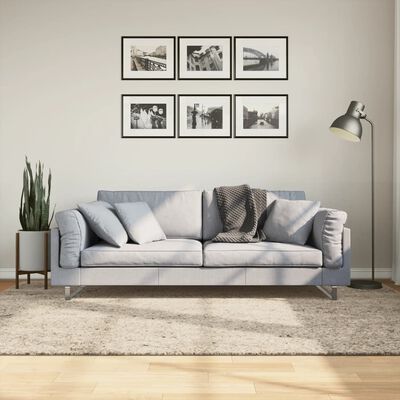 vidaXL Matta ISTAN långluggad glansig beige 160x230 cm