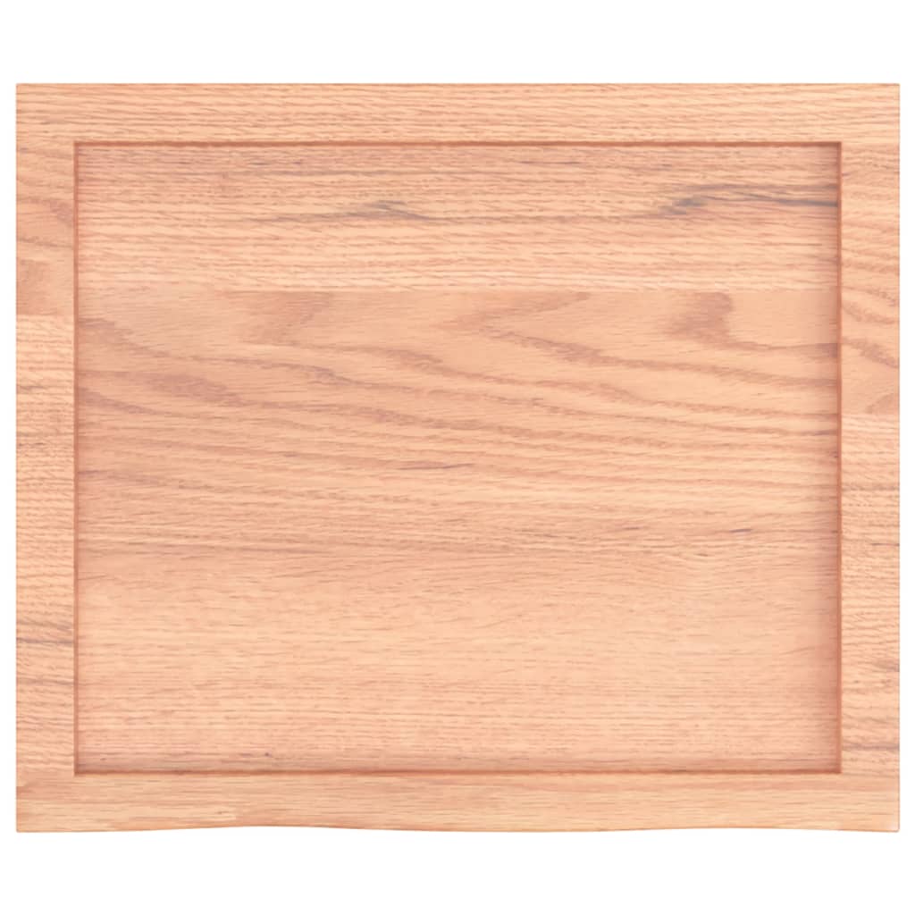 vidaXL Bänkskiva badrum ljusbrun 60x50x(2-6) cm behandlat massivt trä