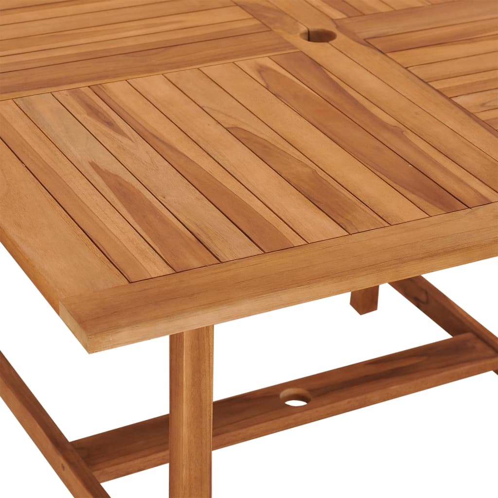 vidaXL Trädgårdsbord 110x110x75 cm massiv teak