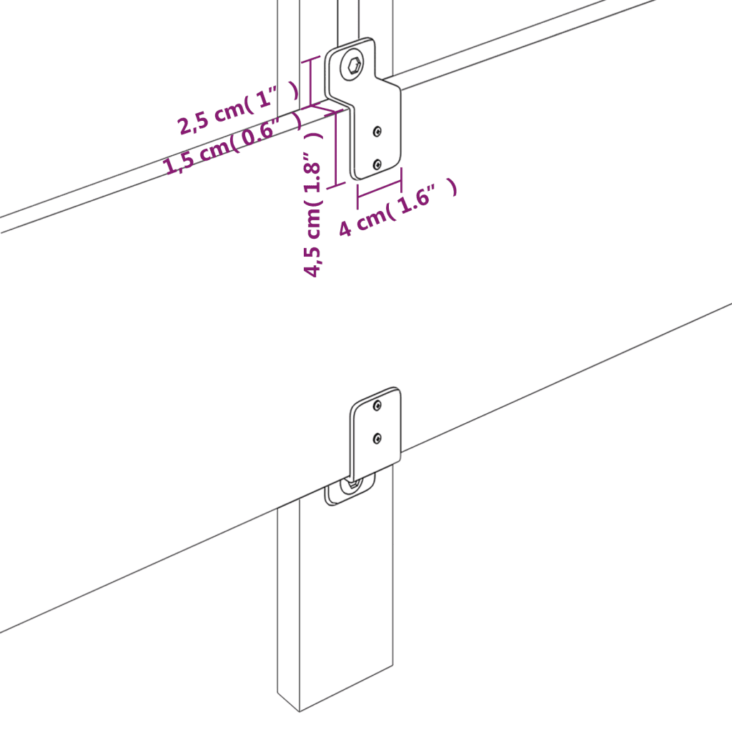 vidaXL Sänggavel LED blå 83x16x78/88 cm tyg