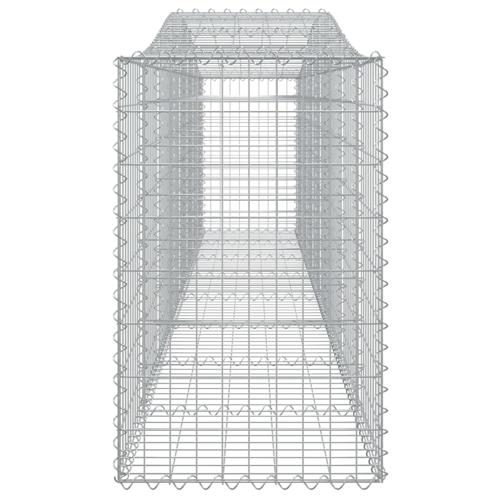 vidaXL Gabioner bågformade 6 st 400x50x80/100 cm galvaniserat järn