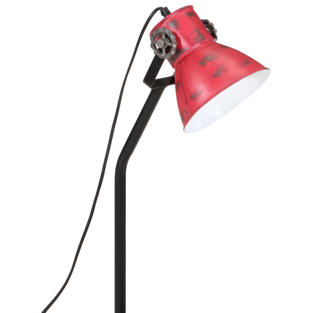 vidaXL Skrivbordslampa 25 W nött röd 17x17x60 cm E27
