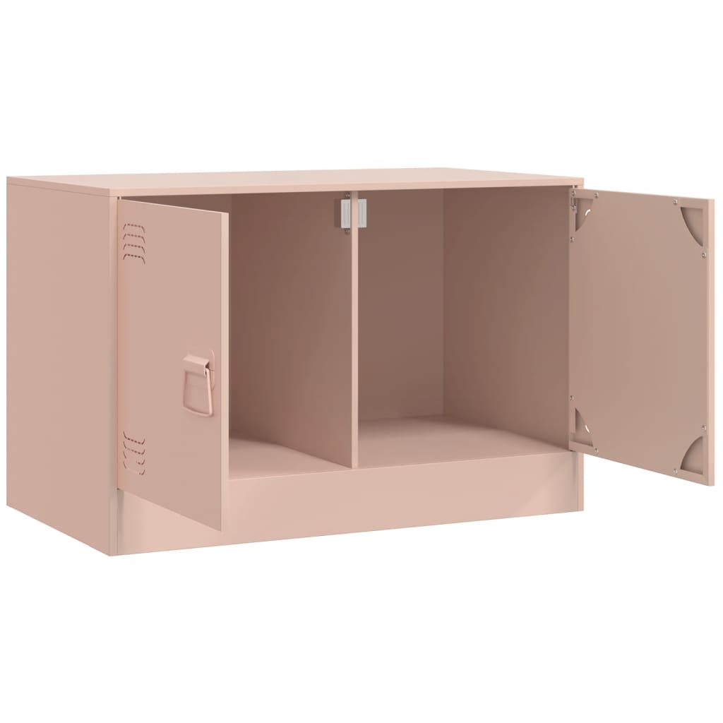 vidaXL TV-skåp rosa 67x39x44 cm stål