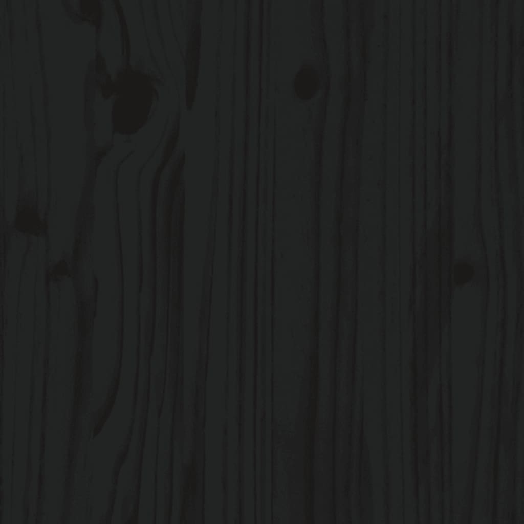 vidaXL Stapelbar säng svart 80x200 cm massivt furuträ