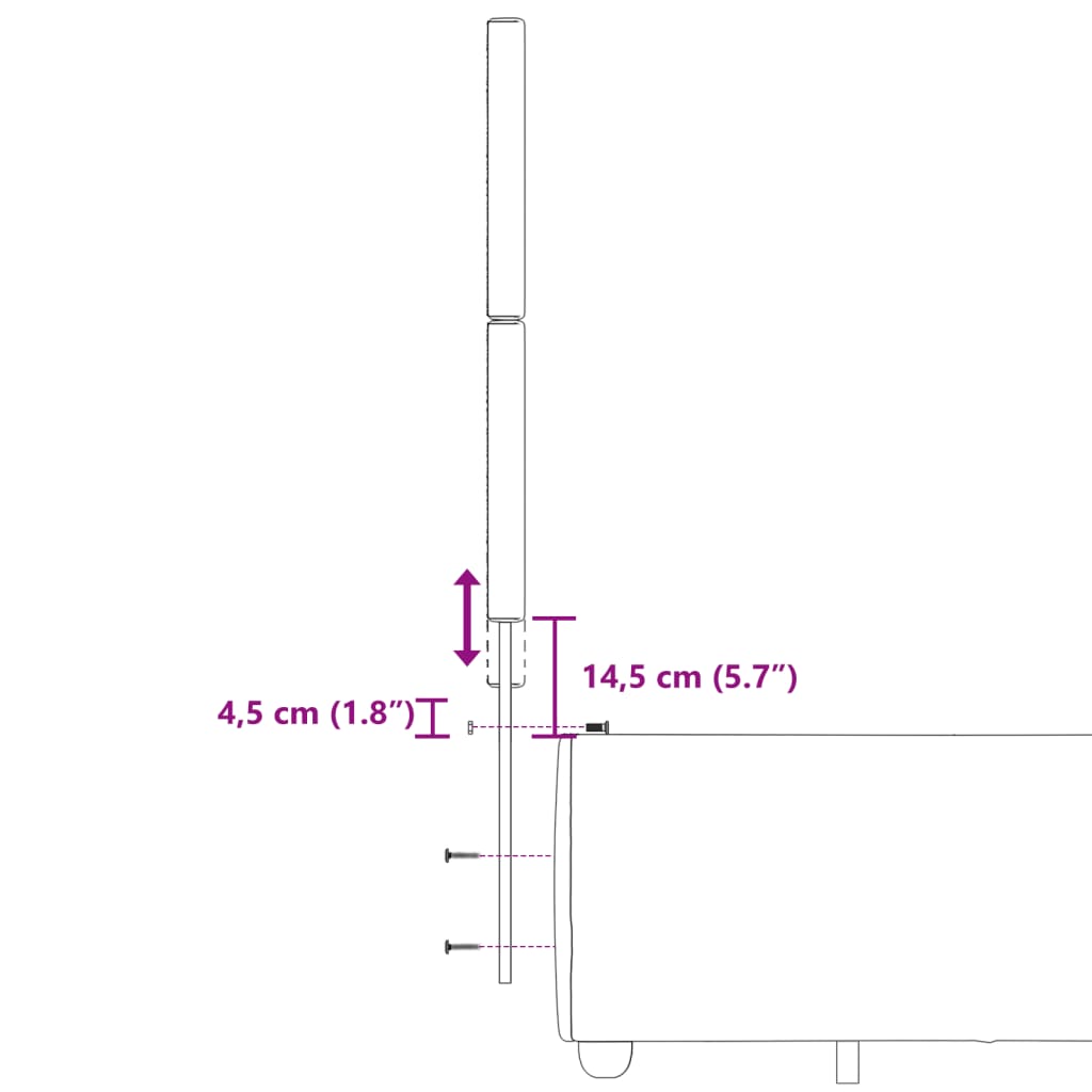 vidaXL Ramsäng med madrass mörkgrå 120x190 cm tyg