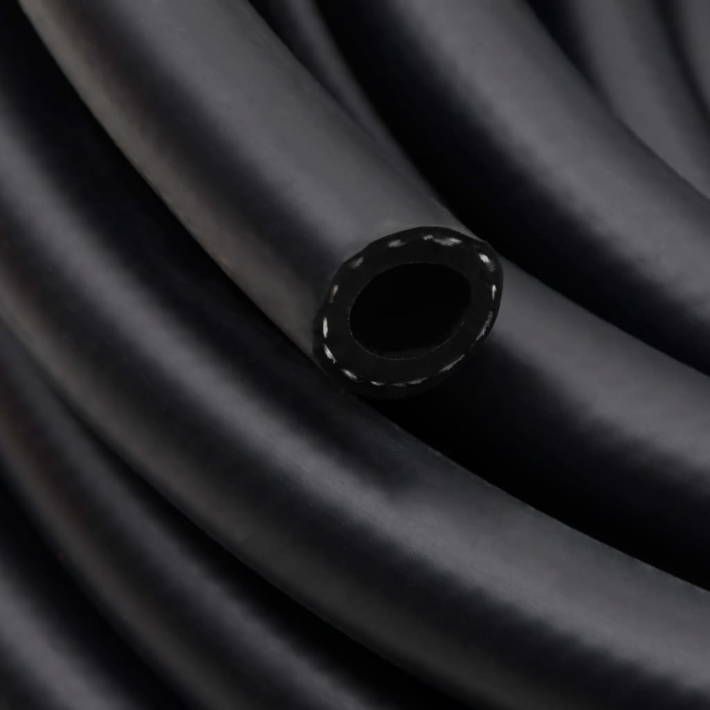 vidaXL Luftslang hybrid svart 0,6" 100 m gummi och PVC