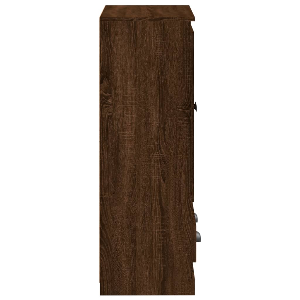 vidaXL Högskåp brun ek 60x35,5x103,5 cm konstruerat trä